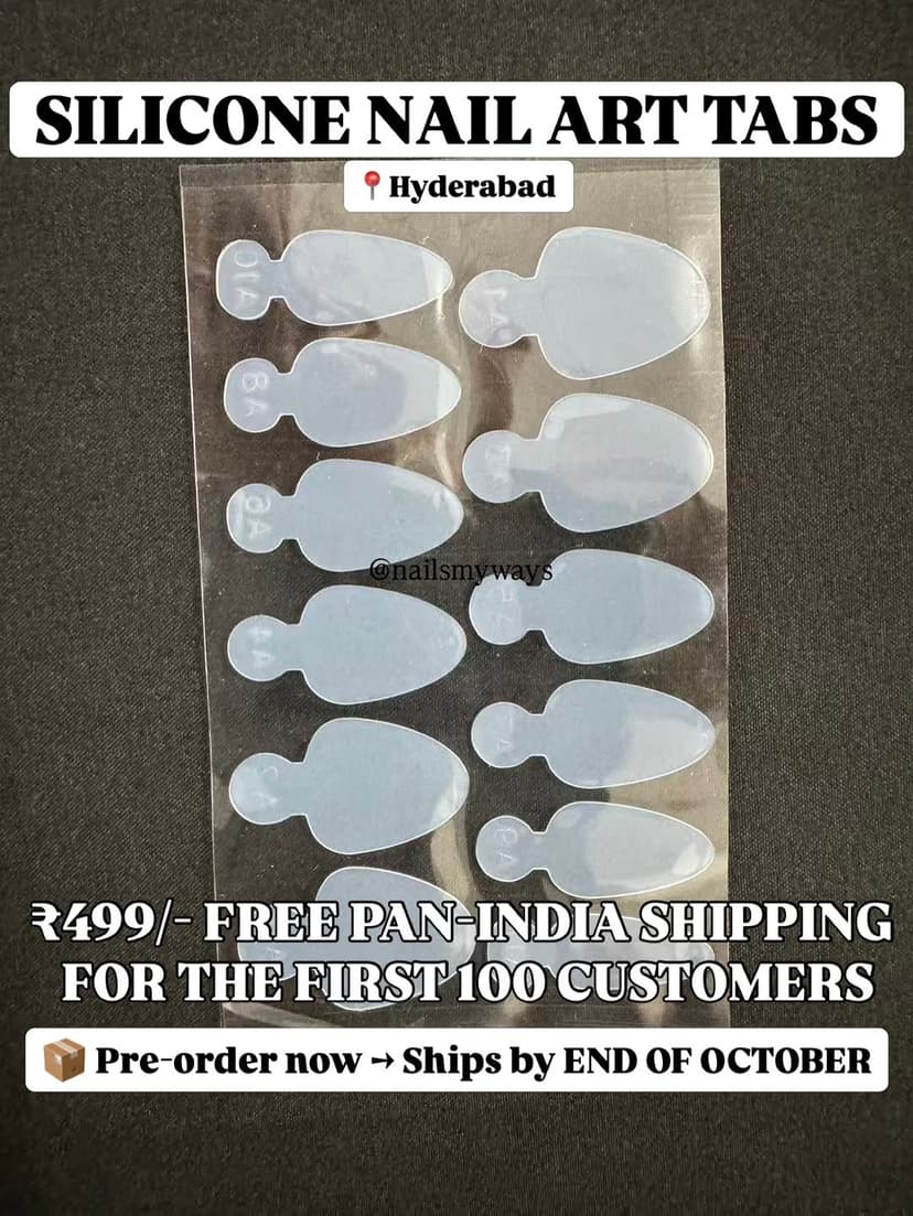 Silicone Nail Art Tabs